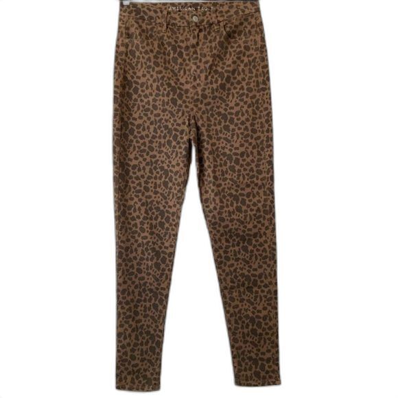 AEO Jegging 10 Animal Print Curvy Super Hi-Rise NWOT - Picture 1 of 8